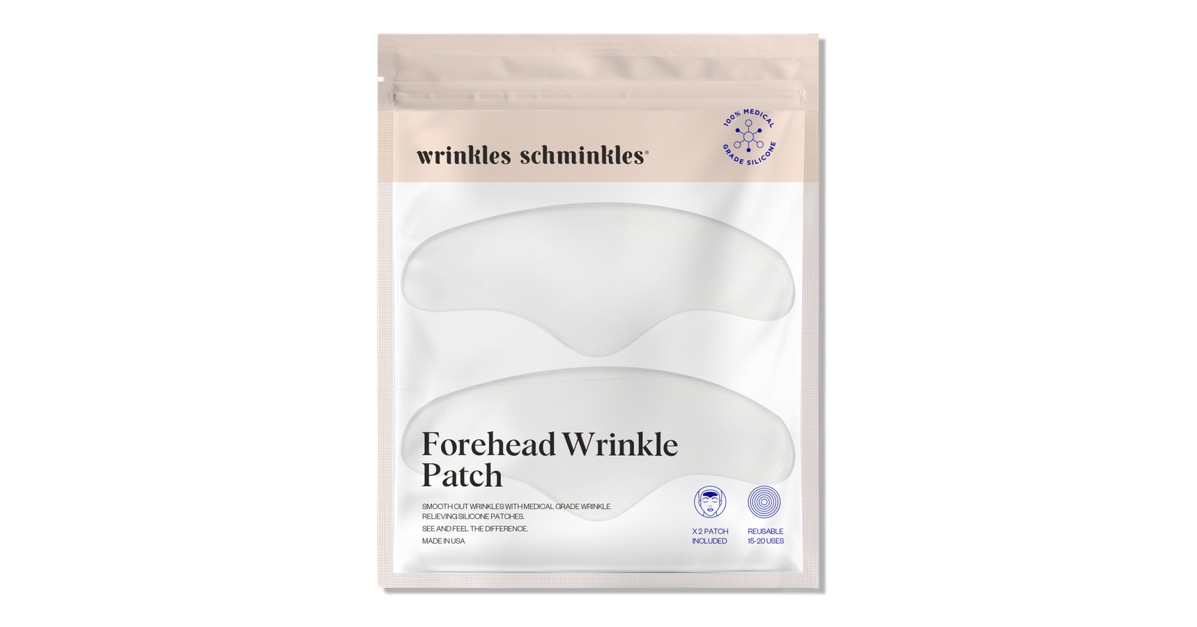 Wrinkles Schminkles FOREHEAD Patches - reusable (2/pack)